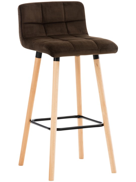 Barstol Lincoln fløjl, brun