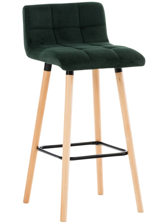Barstol Lincoln fløjl, grøn