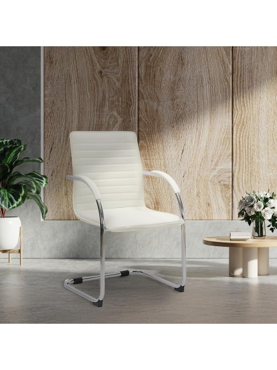 Besøgsstol Tira kunstlæder, hvid Besøgsstol Tira kunstlæder, hvid