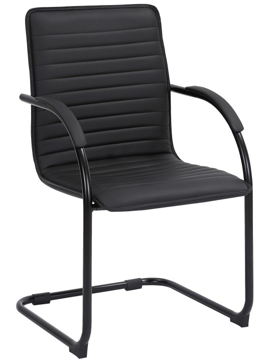 Besøgsstol Tira kunstlæder, sort/sort Besøgsstol Tira kunstlæder, sort/sort