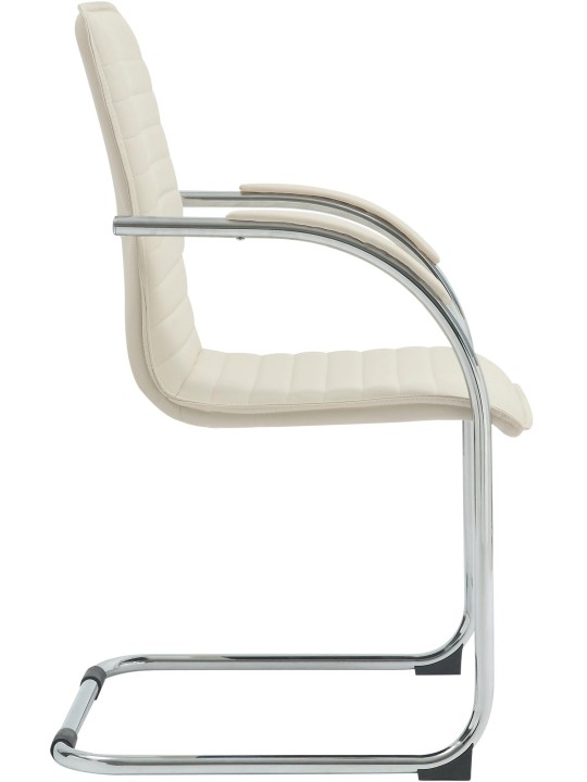Besøgsstol Tira kunstlæder, creme