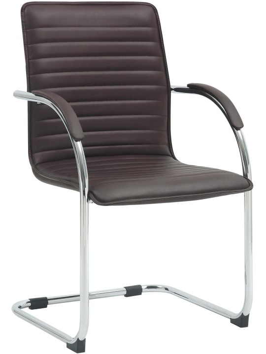 Besøgsstol Tira kunstlæder, brun