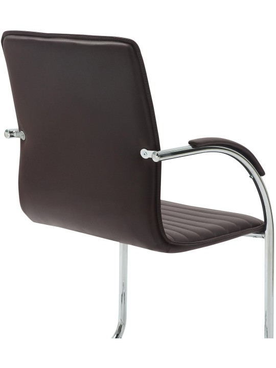 Besøgsstol Tira kunstlæder, brun