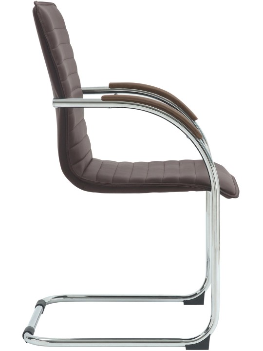 Besøgsstol Tira kunstlæder, brun