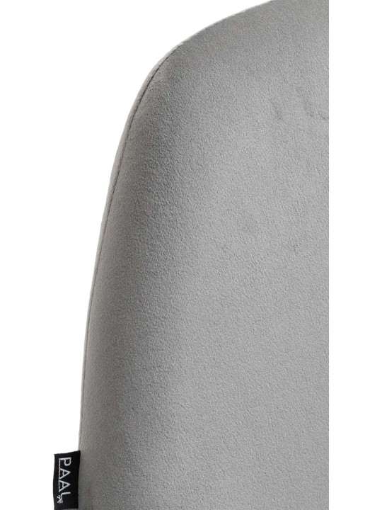 Sæt med 2 barstole Braga velvet, grå