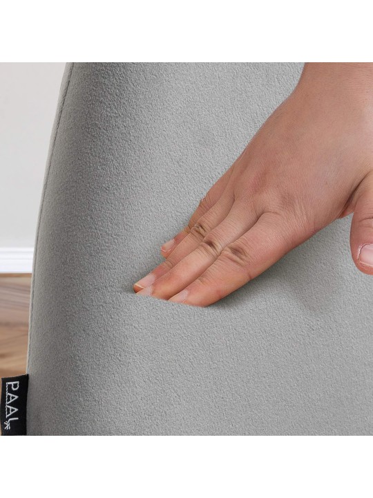 Sæt med 2 barstole Braga velvet, grå