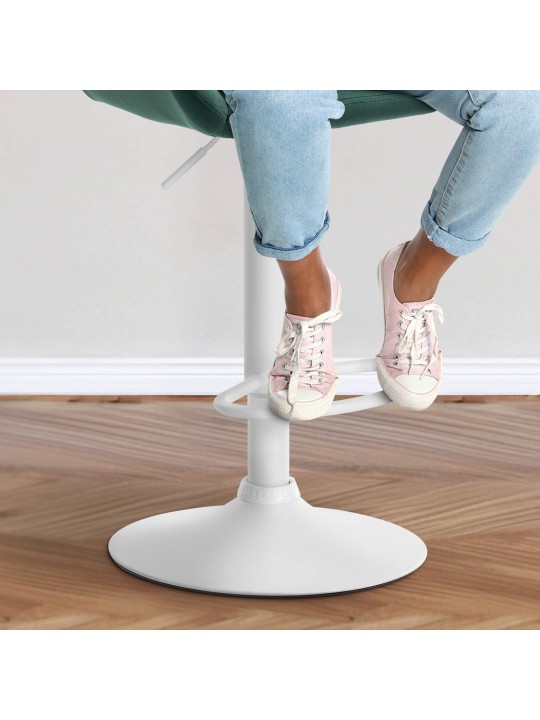 Sæt med 2 barstole Braga velvet, mørkegrøn