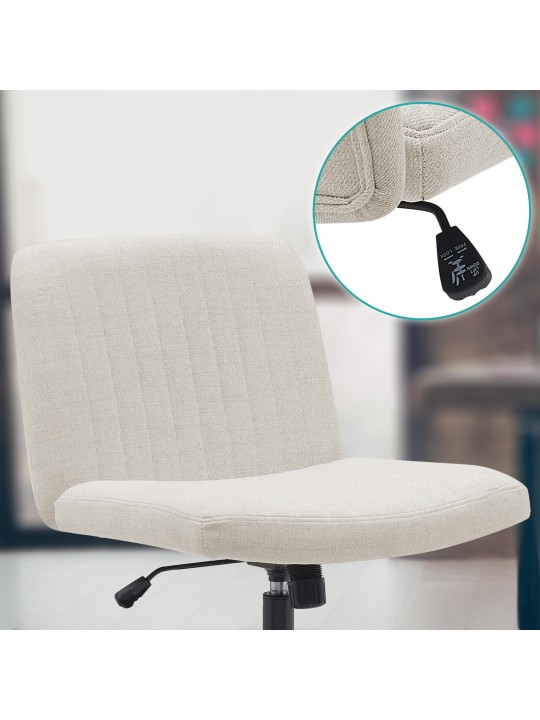 Kontorstol Kingman stof, creme