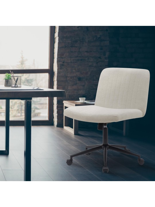 Kontorstol Kingman stof, creme