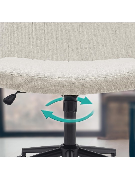 Kontorstol Kingman stof, creme