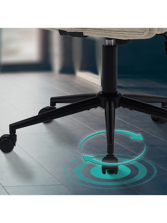 Kontorstol Kingman stof, creme