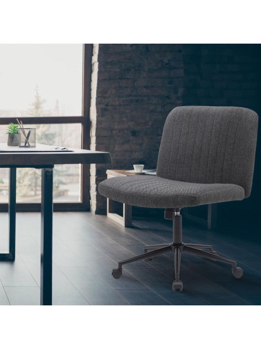 Kontorstol Kingman stof, mørkegrå Kontorstol Kingman stof, mørkegrå