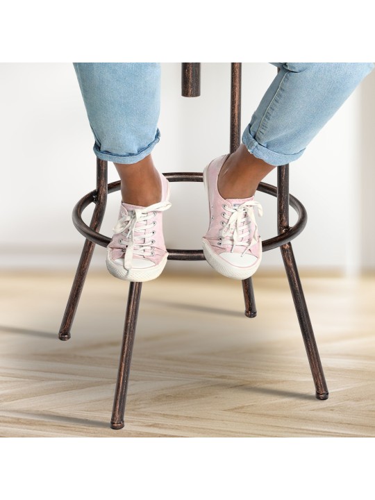 Sæt med 2 barstole Pino, træ, bronze