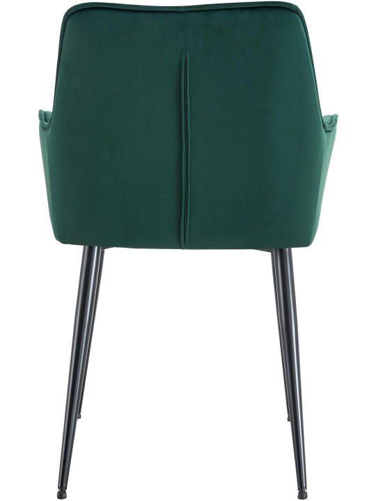Ferndale spisestuestol i fløjl, mørkegrøn Ferndale spisestuestol i fløjl, mørkegrøn
