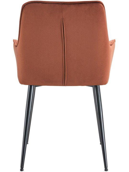 Ferndale spisestuestol i fløjl, brun