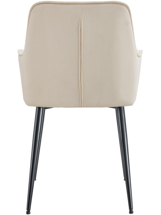 Ferndale spisestuestol i fløjl, creme