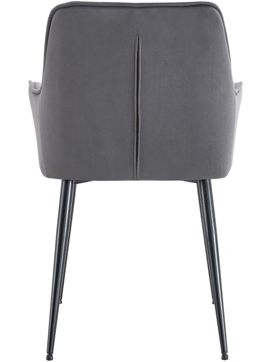 Ferndale spisestuestol i fløjl, mørkegrå
