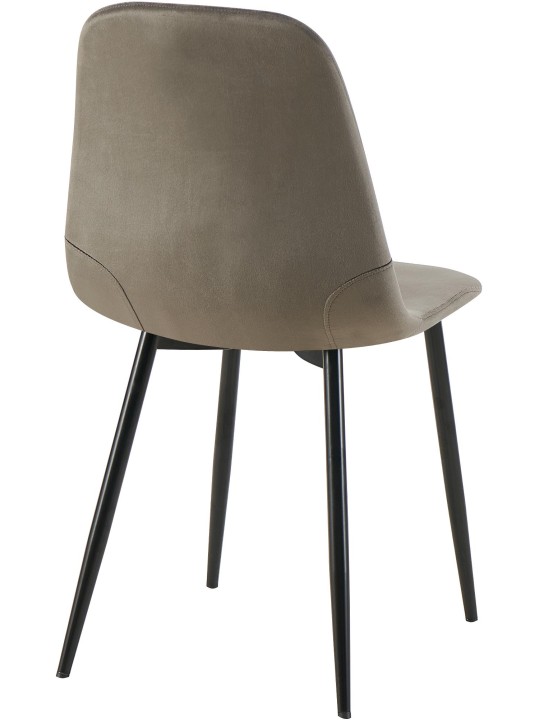 Sæt med 4 spisestuestole Baxter velvet, antracit