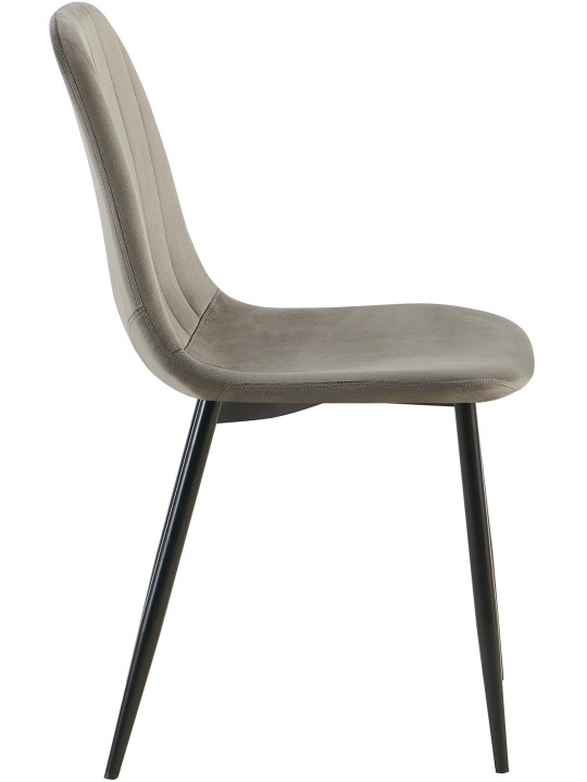 Sæt med 4 spisestuestole Baxter velvet, antracit