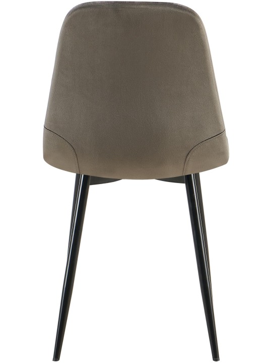 Sæt med 4 spisestuestole Baxter velvet, antracit