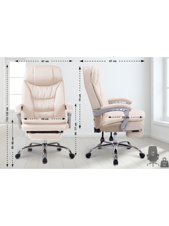 XL Troy kontorstol, creme XL Troy kontorstol, creme