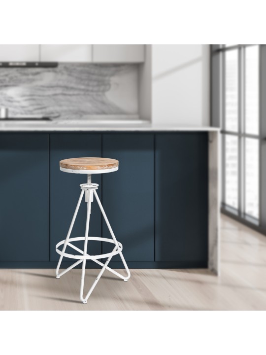 Barstol Karla, antik hvid