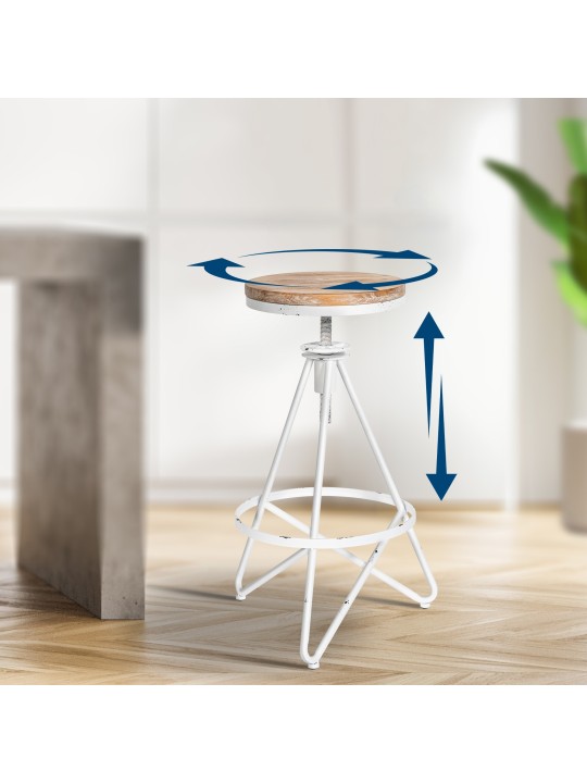 Barstol Karla, antik hvid