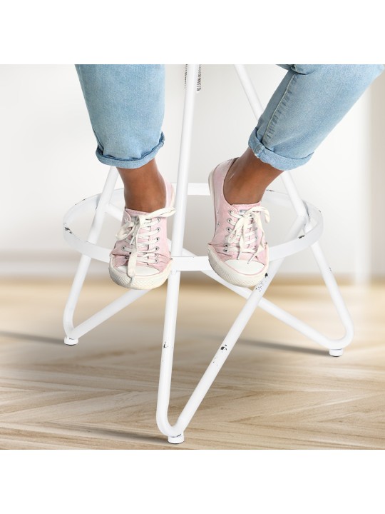 Barstol Karla, antik hvid