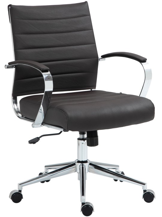 Kontorstol Oakland ægte læder, brun