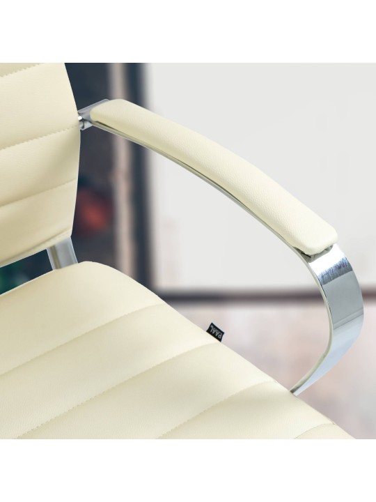 Kontorstol Oakland ægte læder, creme