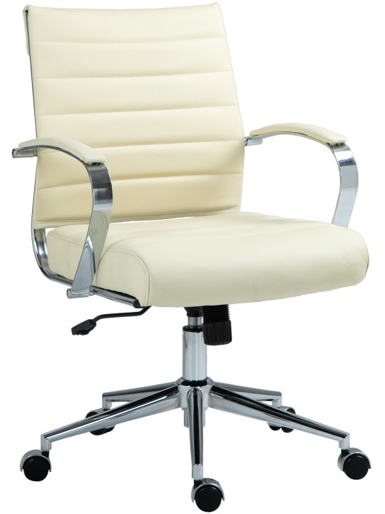Kontorstol Oakland ægte læder, creme