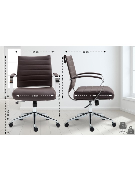 Kontorstol Oakland imiteret læder, brun Kontorstol Oakland imiteret læder, brun