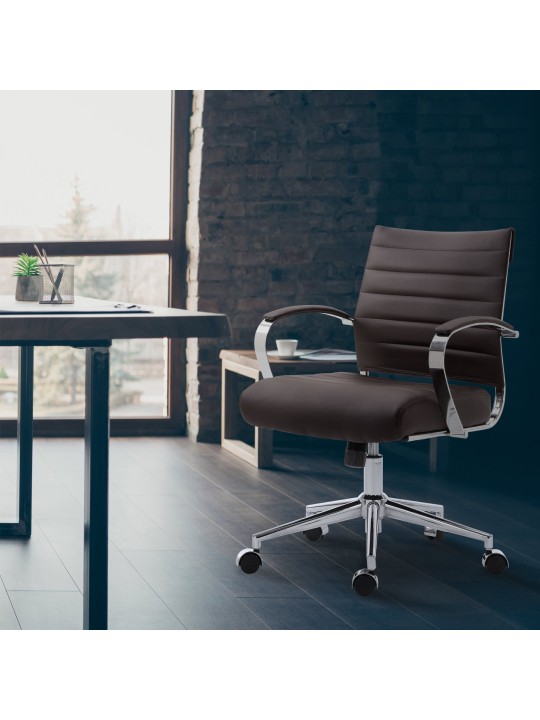 Kontorstol Oakland imiteret læder, brun Kontorstol Oakland imiteret læder, brun