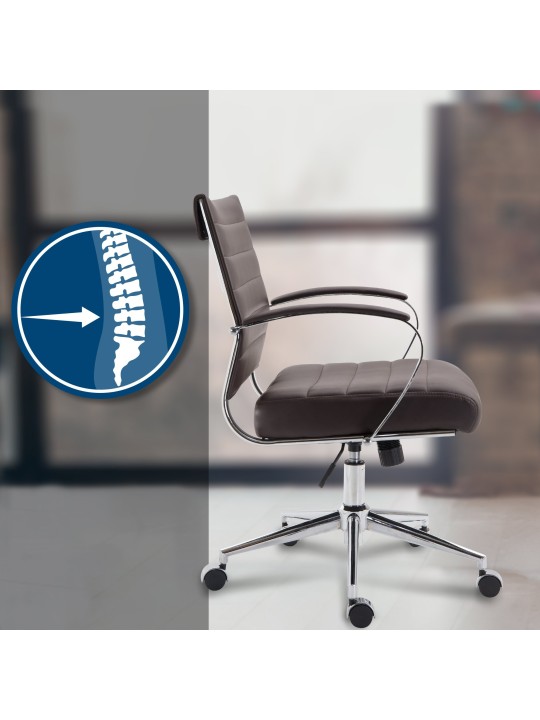 Kontorstol Oakland imiteret læder, brun Kontorstol Oakland imiteret læder, brun