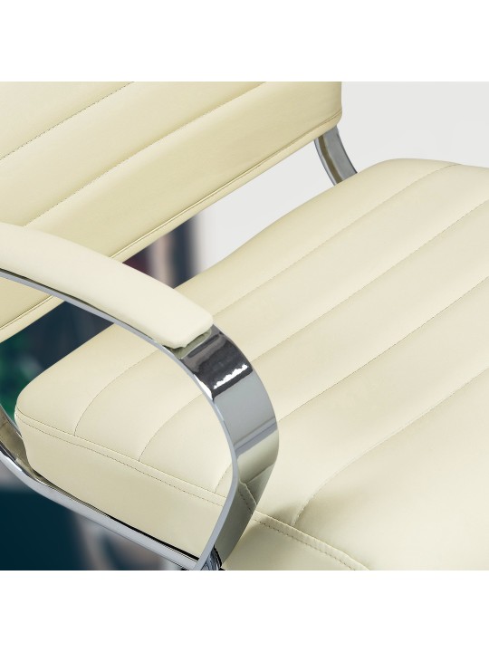 Kontorstol Oakland imiteret læder, creme