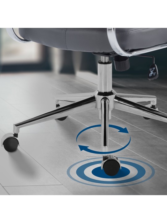 Kontorstol Oakland imiteret læder, grå Kontorstol Oakland imiteret læder, grå