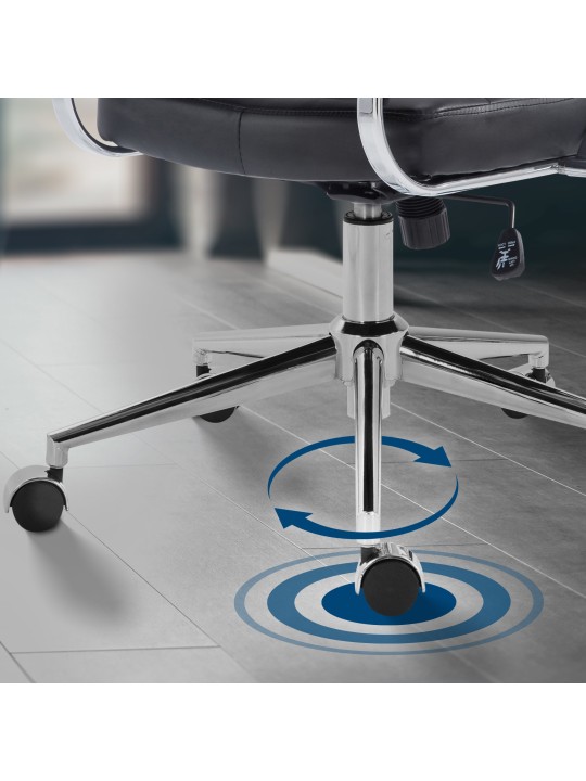 Kontorstol Oakland imiteret læder, sort