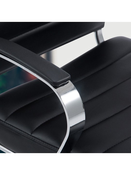 Kontorstol Oakland imiteret læder, sort