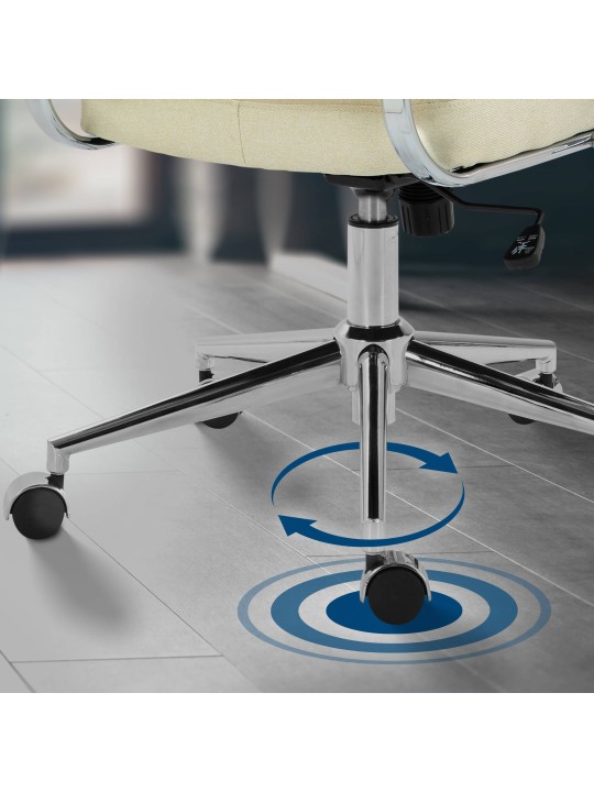 Kontorstol Oakland stof, creme