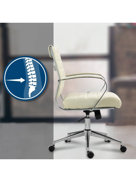 Kontorstol Oakland stof, creme