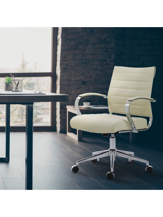 Kontorstol Oakland stof, creme