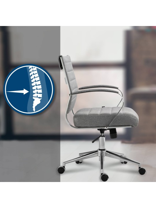 Kontorstol Oakland stof, grå