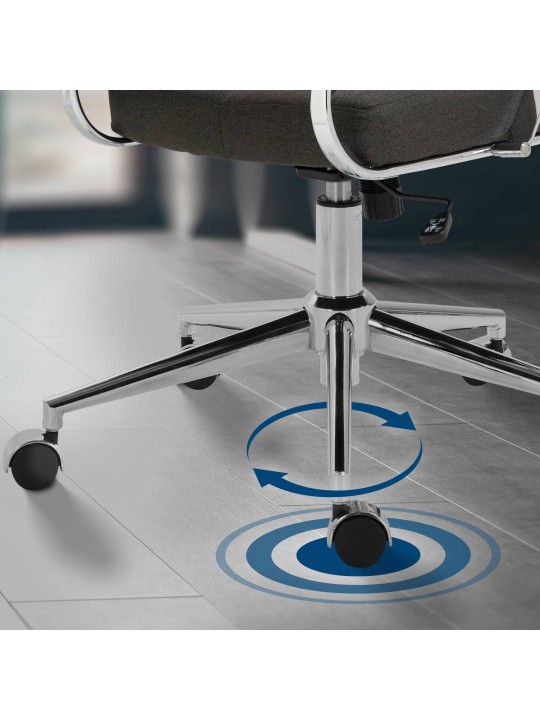 Kontorstol Oakland stof, mørkegrå