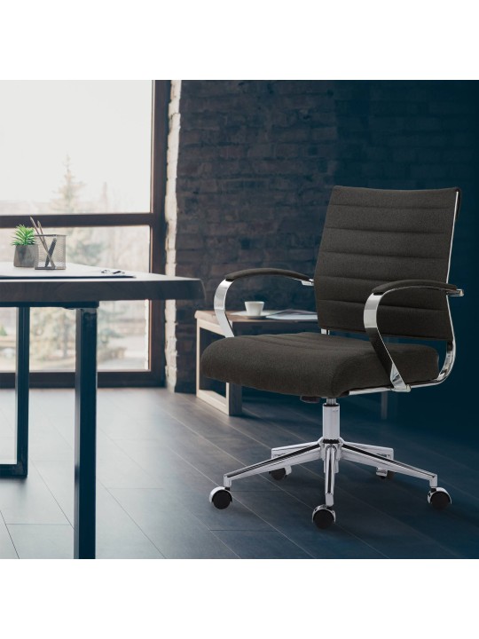 Kontorstol Oakland stof, mørkegrå