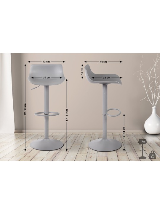 Barstol Aveiro, grå Barstol Aveiro, grå