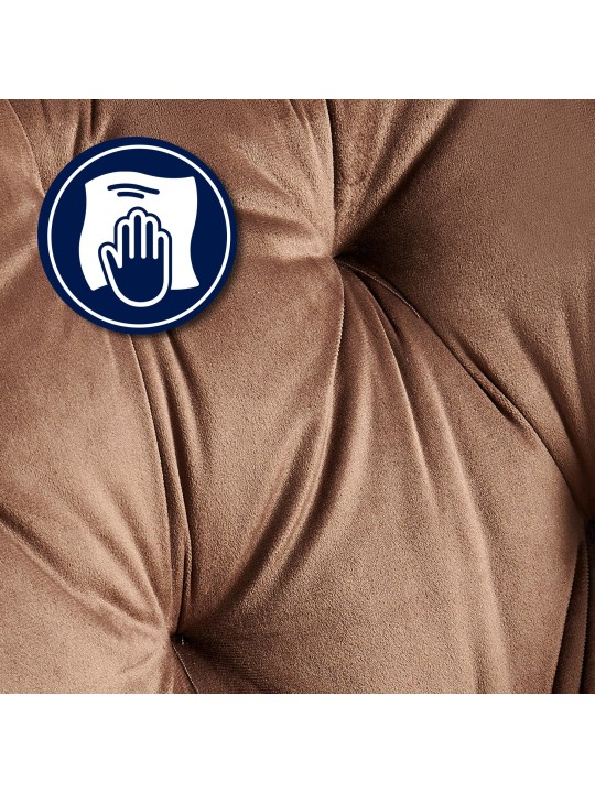 Besøgsstol Cassis fløjl, brun Besøgsstol Cassis fløjl, brun