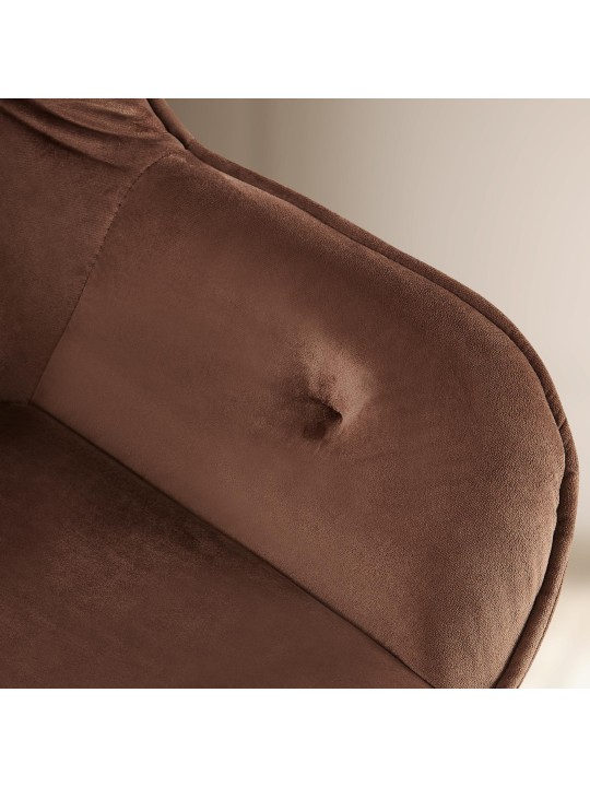 Besøgsstol Cassis fløjl, brun Besøgsstol Cassis fløjl, brun