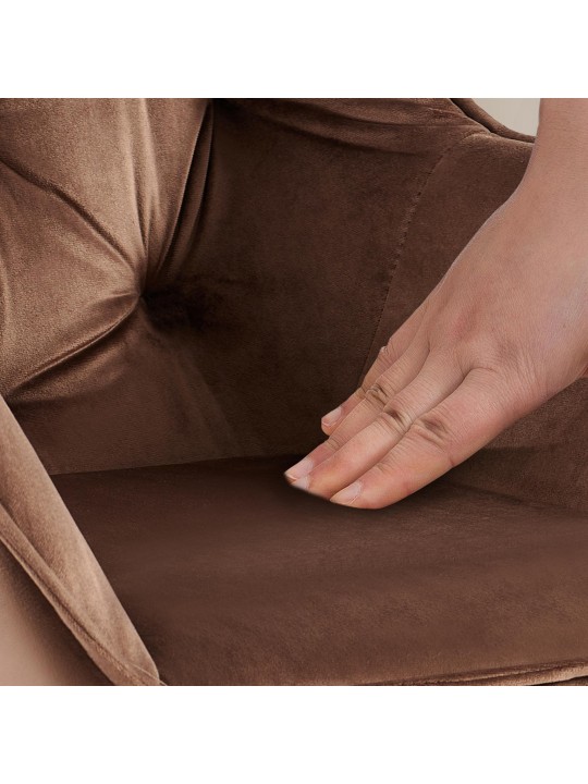 Besøgsstol Cassis fløjl, brun Besøgsstol Cassis fløjl, brun