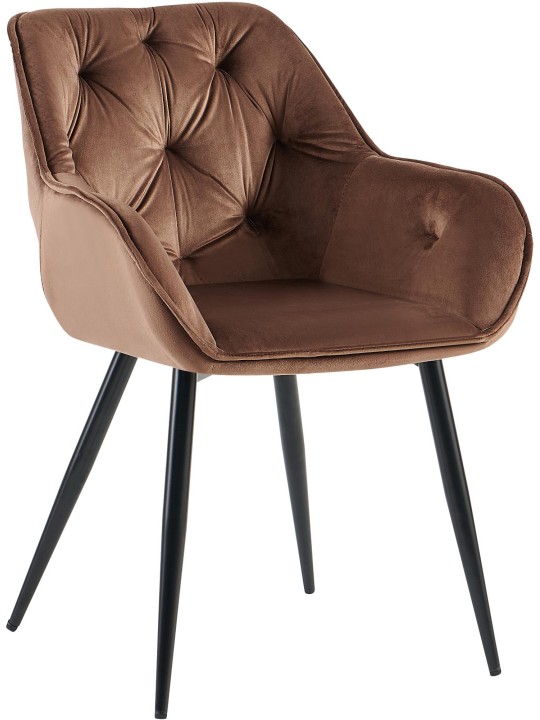 Besøgsstol Cassis fløjl, brun Besøgsstol Cassis fløjl, brun