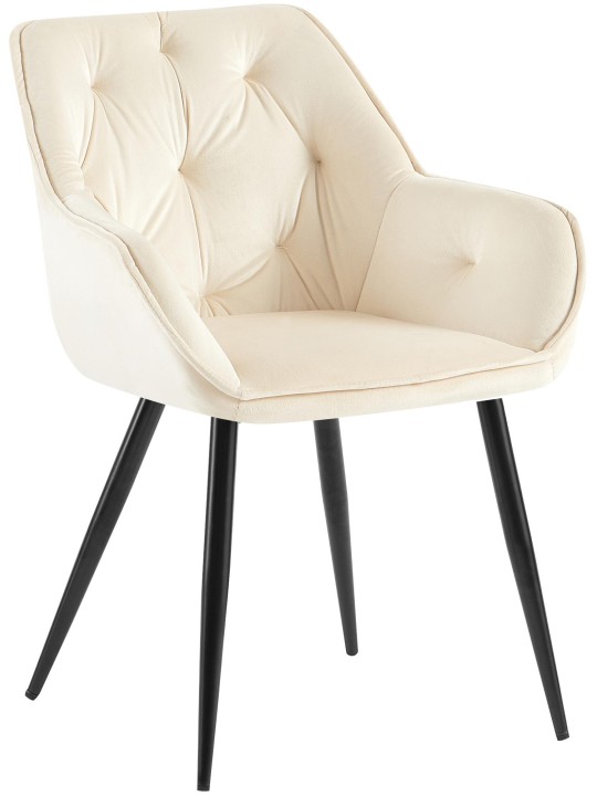 Besøgsstol Cassis fløjl, creme Besøgsstol Cassis fløjl, creme